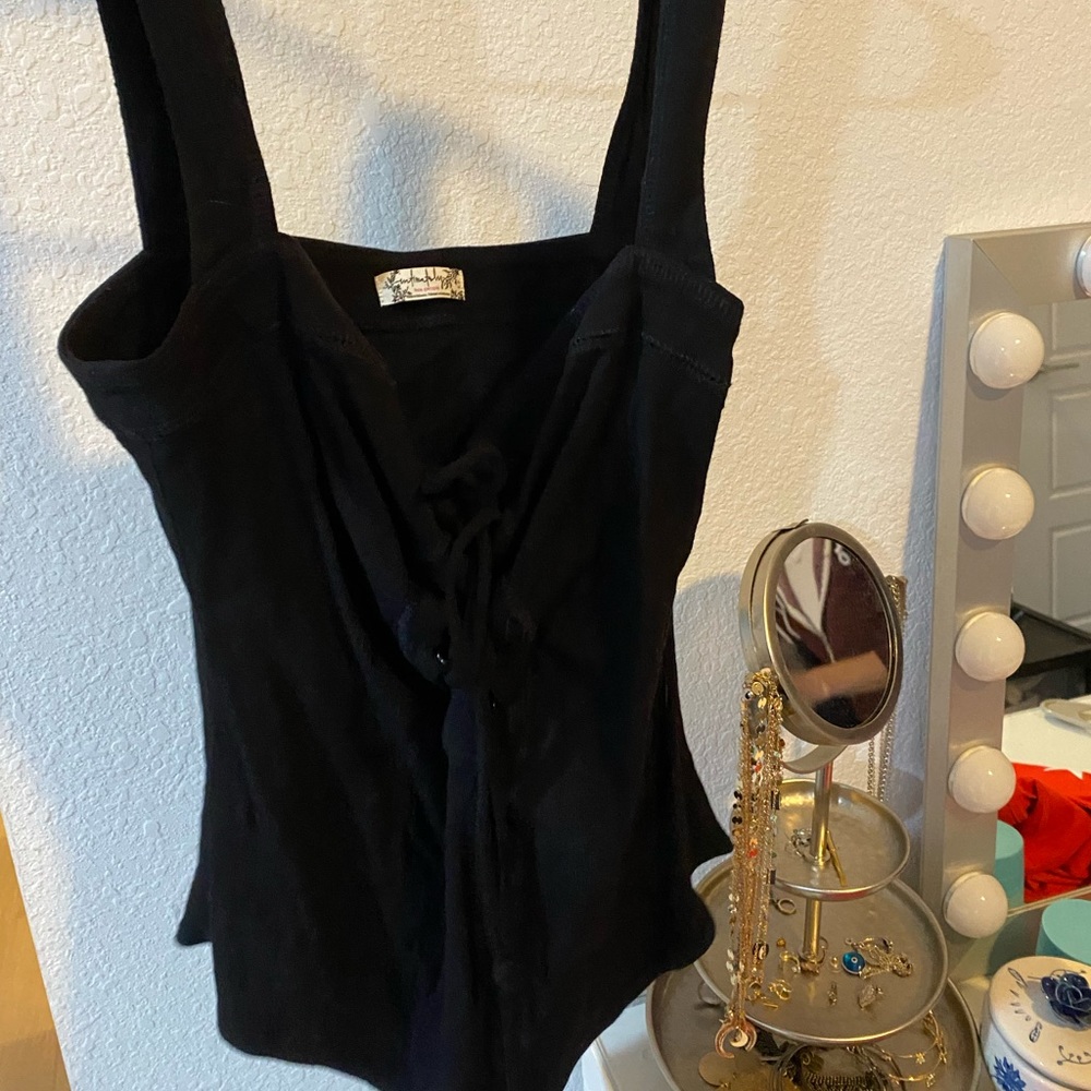 Free people lace up bodice body suit